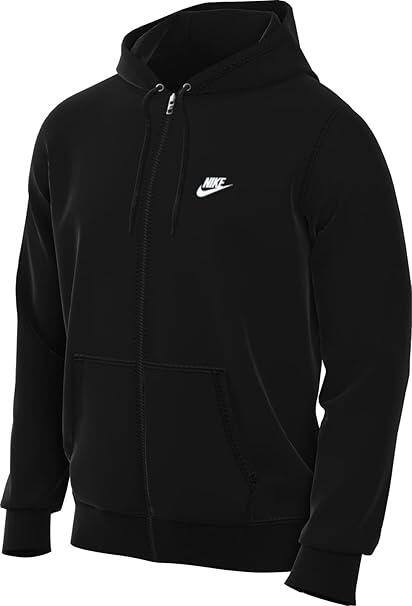 Bluza z kapturem Nike Club Fleece z zamkiem czarna 2/7
