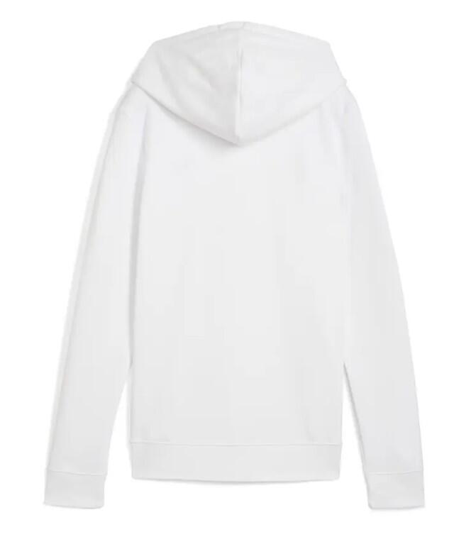 PUMA Ess+ Felpa con Cappuccio con Ricamo FL Sudore, White, XS Donna 2/2