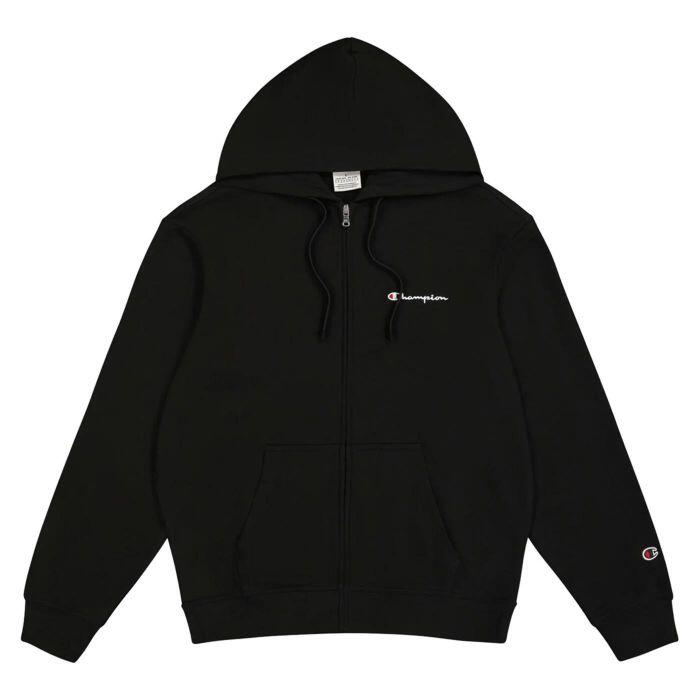 Champion FULL ZIP HOODIE SWEATSHIRT Heavy Soft Compact Uomo, Nero,M 1/4