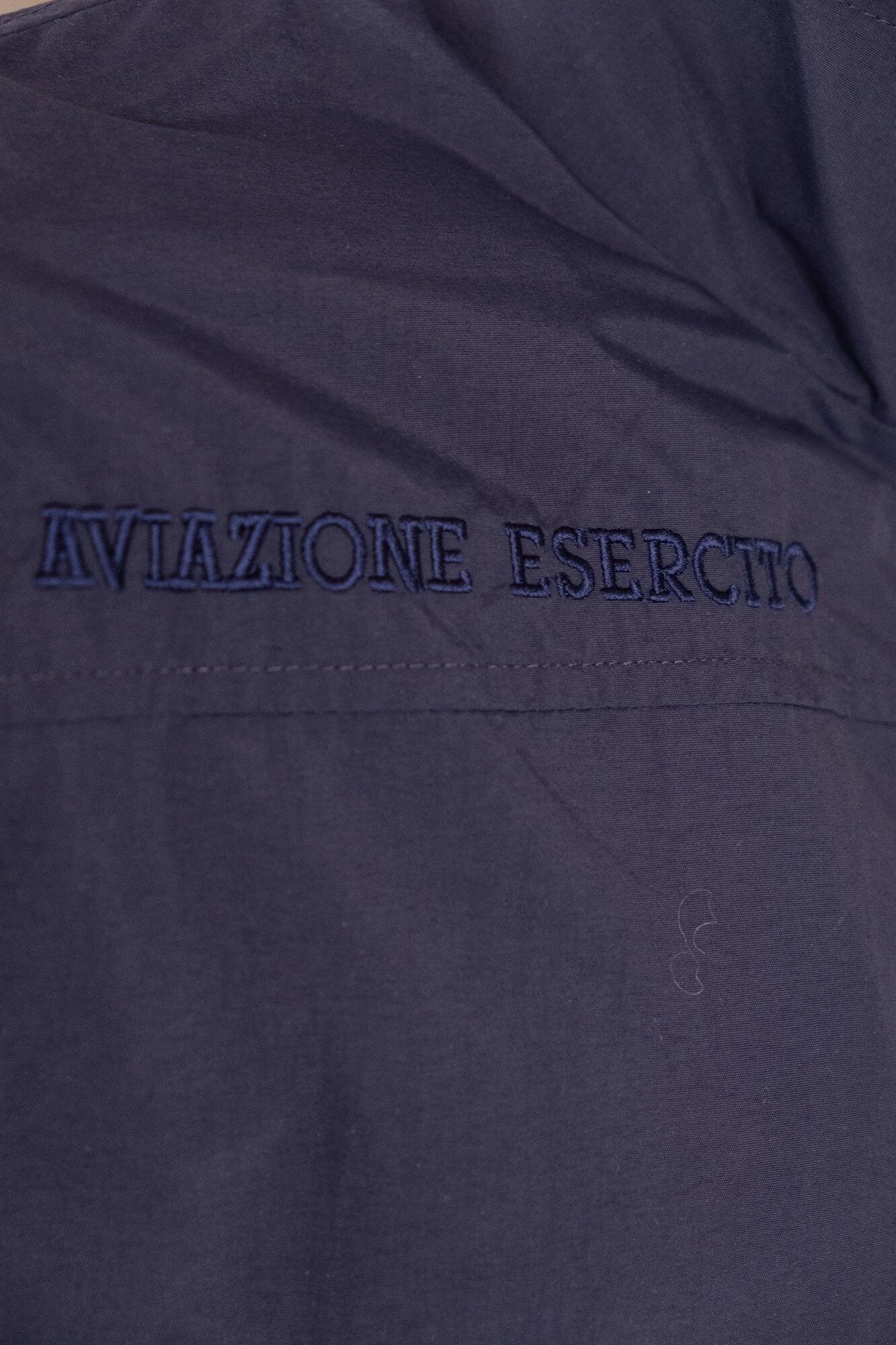 Giacca Esercito con zip blu uomo 3/4