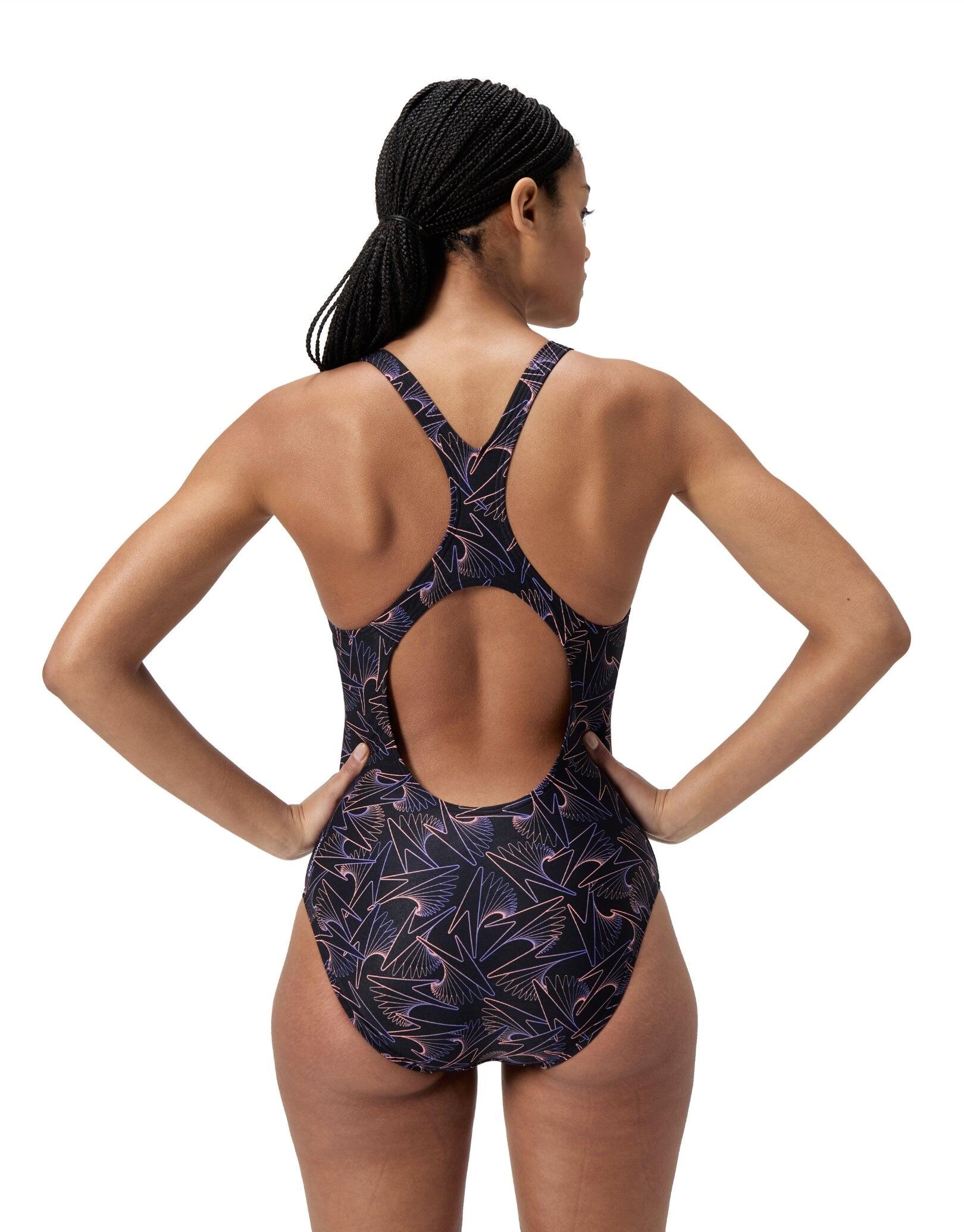 Costume Speedo Eco Endurance+ Hyperboom Allover Medalist Nero/Arancione 2/5
