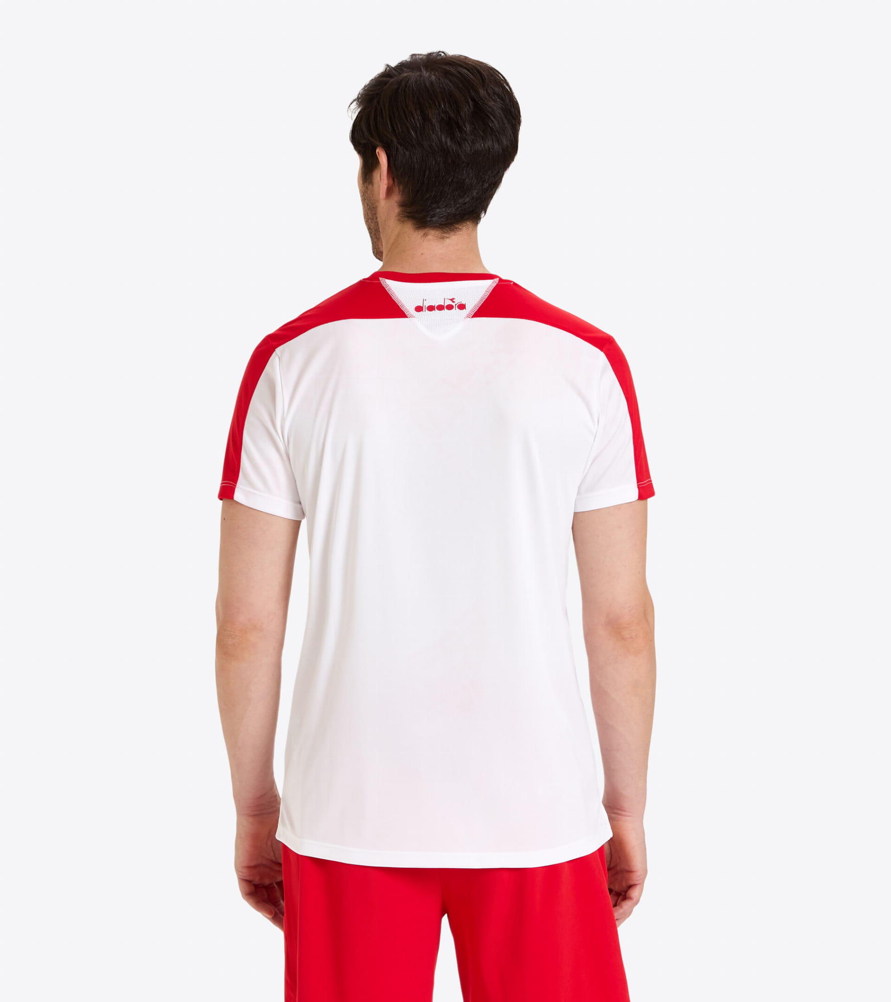 Koszulka do tenisa z krótkim rekawem męska Diadora T-SHIRT TEAM tomato red 3/5