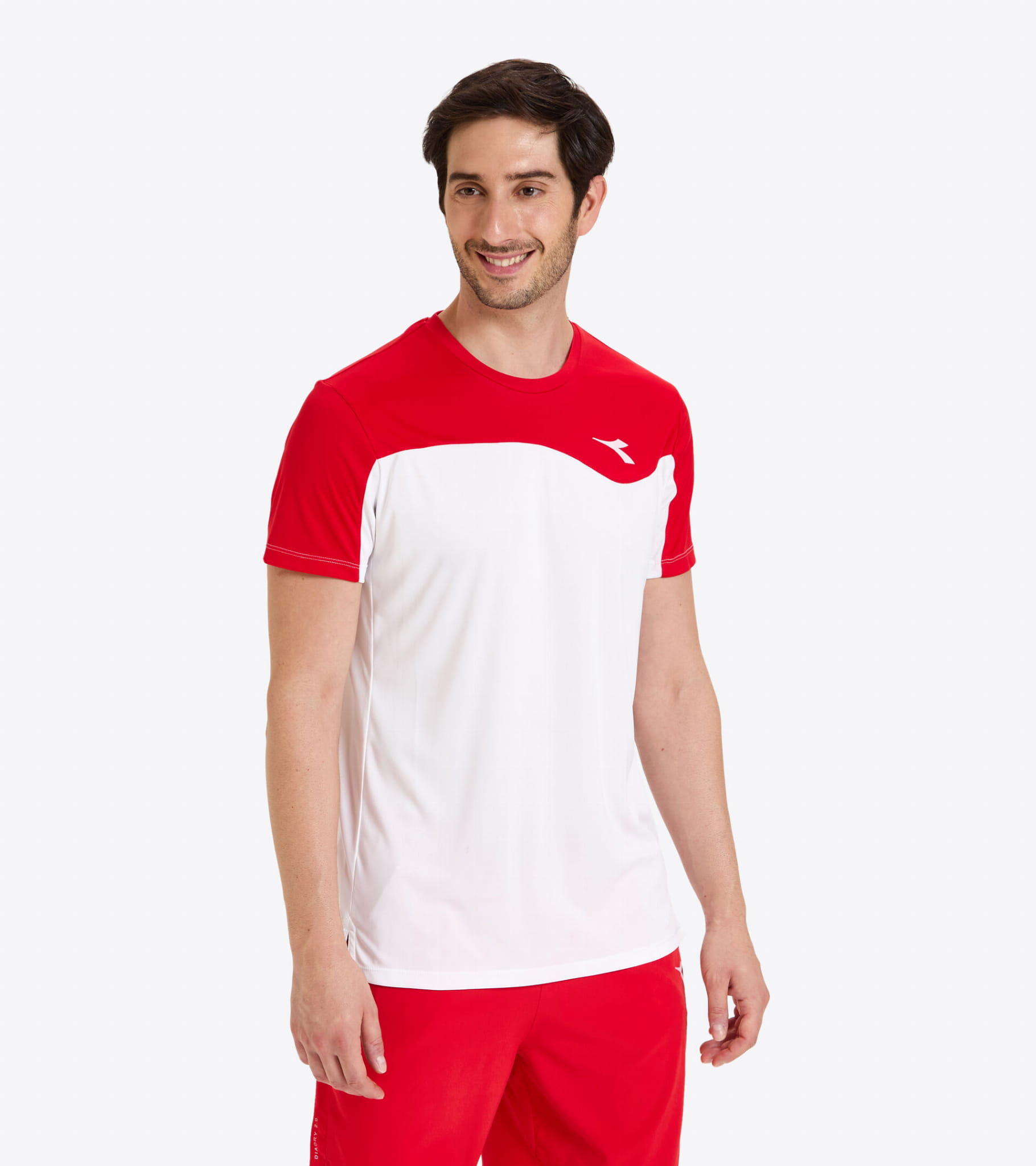 Koszulka do tenisa z krótkim rekawem męska Diadora T-SHIRT TEAM tomato red 2/5