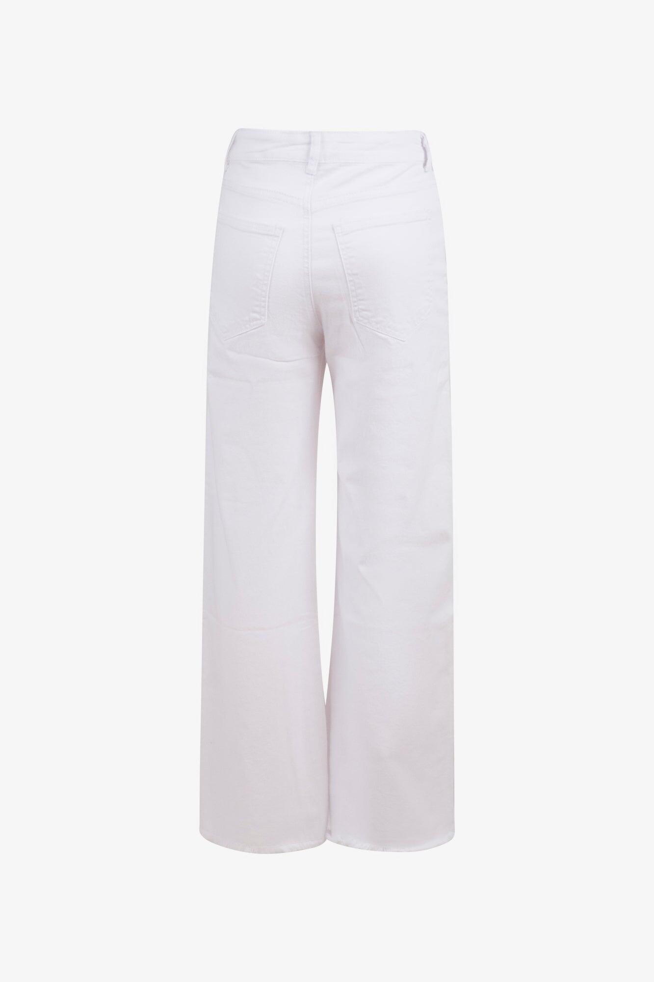 Pantaloni Esercito in cotone bianchi donna 2/4