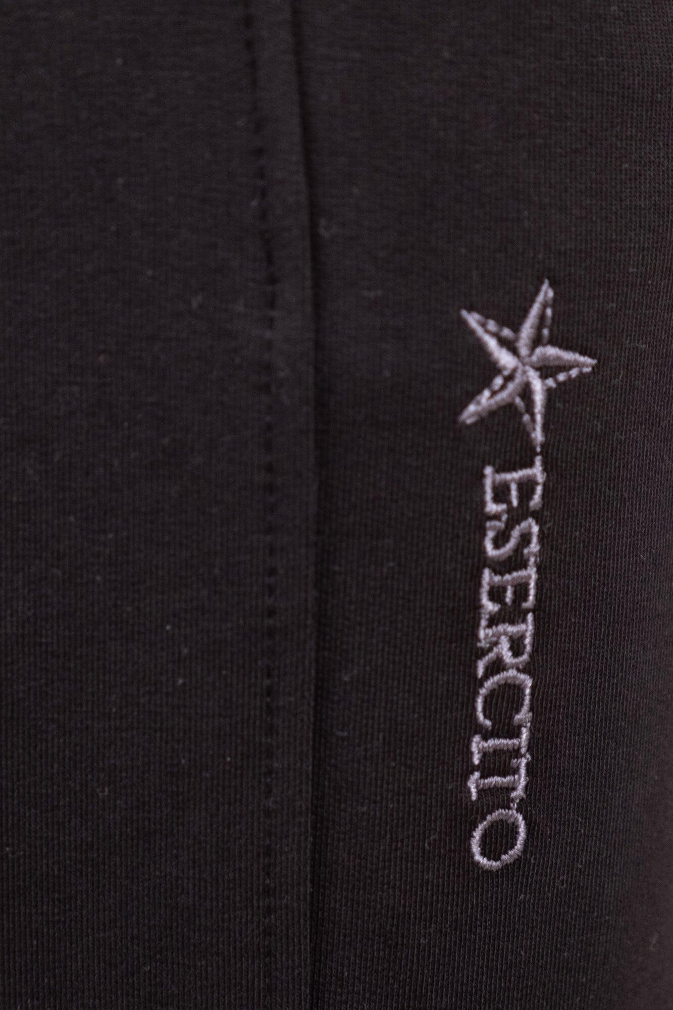 Pantaloni joggers Esercito lunghi neri in cotone uomo 3/3