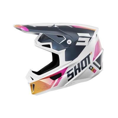 Helm shot lite - blauw oranje roze parelmoer