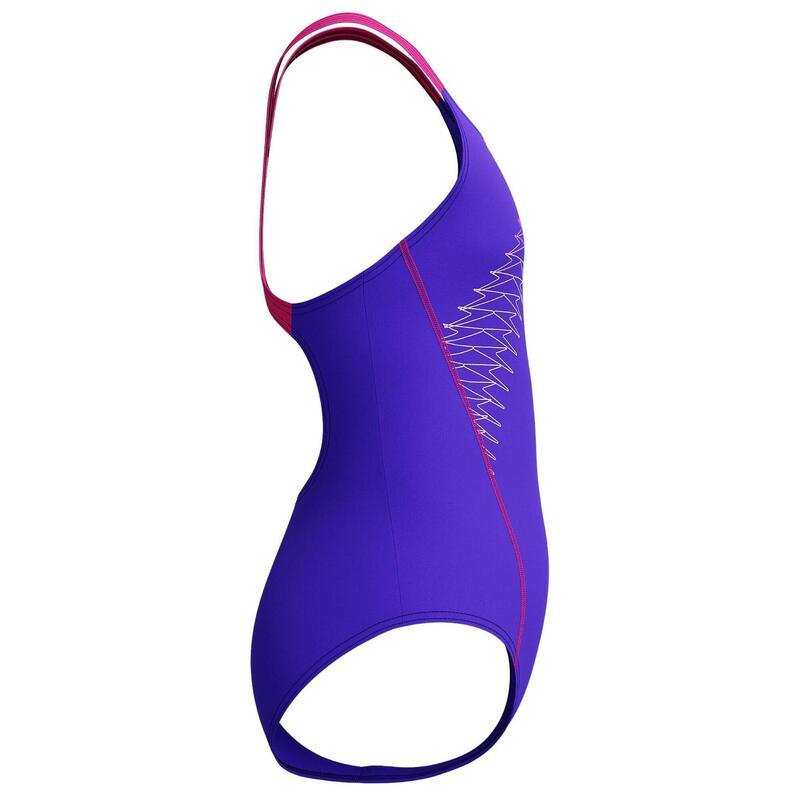 Costum inot fete Speedo Medley Logo Medalist mov – rezistent la clor