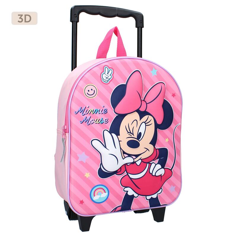 Rucsac tip Troler 3D , cu un compartiment, 32x26x11 cm, Minnie Mouse