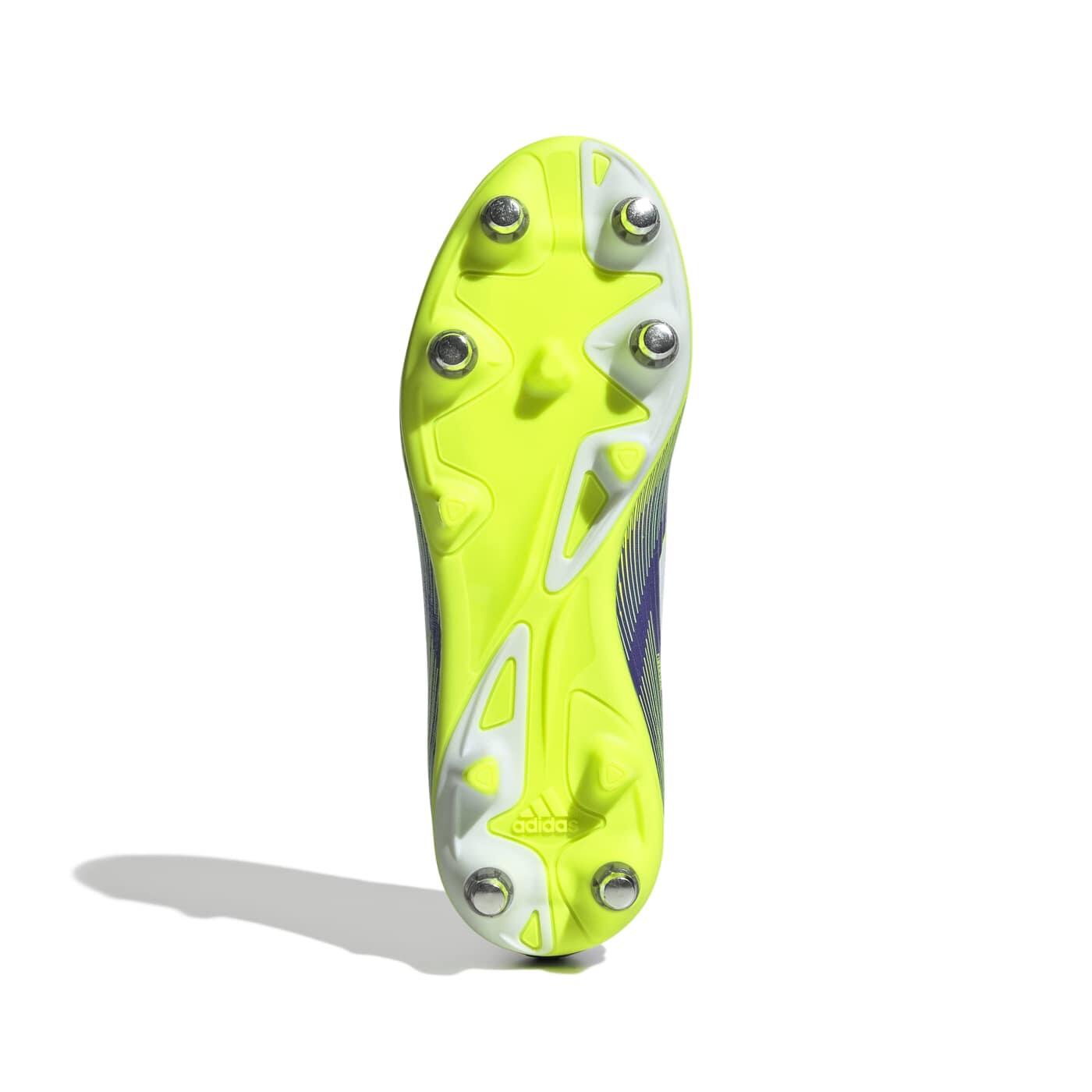 Adidas F50 League SG scarpe da calcio junior viola e limone 2/7
