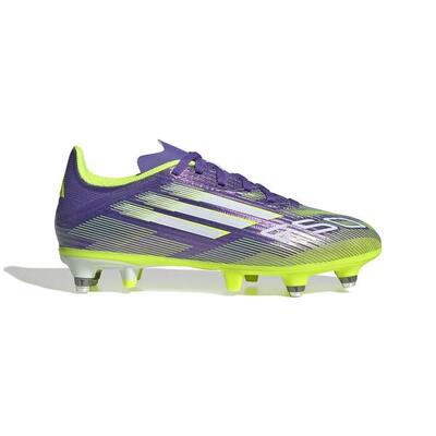 Adidas F50 League Sg Kinder-fußballschuhe Violett Und Zitronengelb