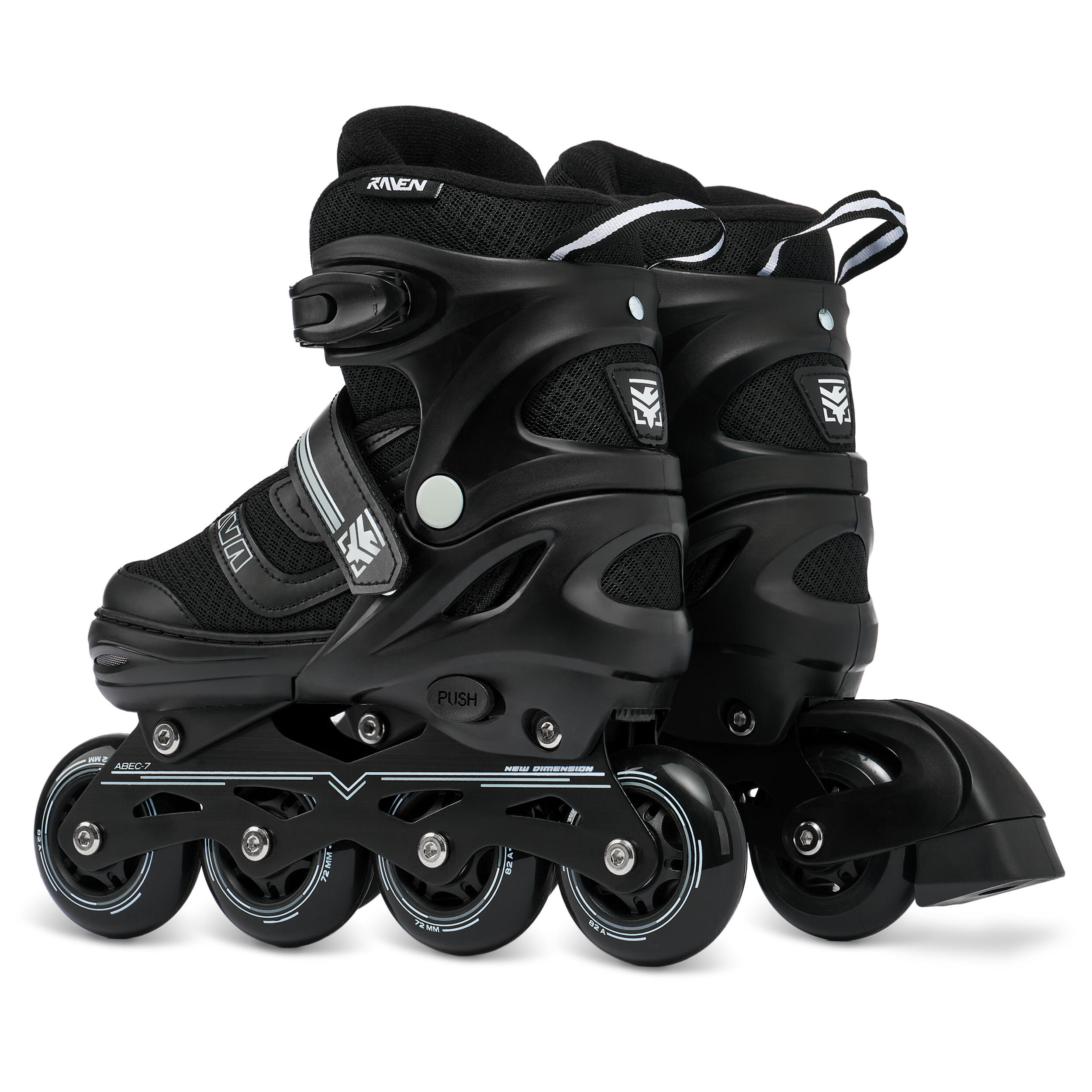 Raven Drill Patins de hóquei de rodas ajustáveis 2 em 1 3/5