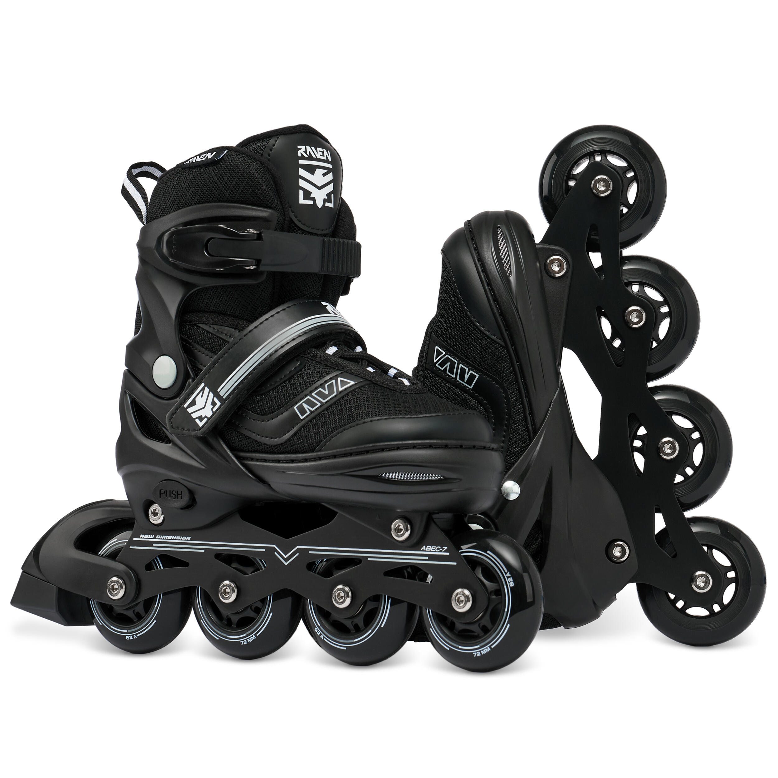 Raven Drill Patins de hóquei de rodas ajustáveis 2 em 1 2/5