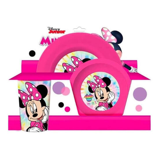 SET MENAJE INFANTIL 3 PZ MINNIE CAMPING VIAJES