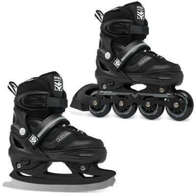 Verstellbare Roller Skates 2in1 Drill Schwarz/Mint/Pink