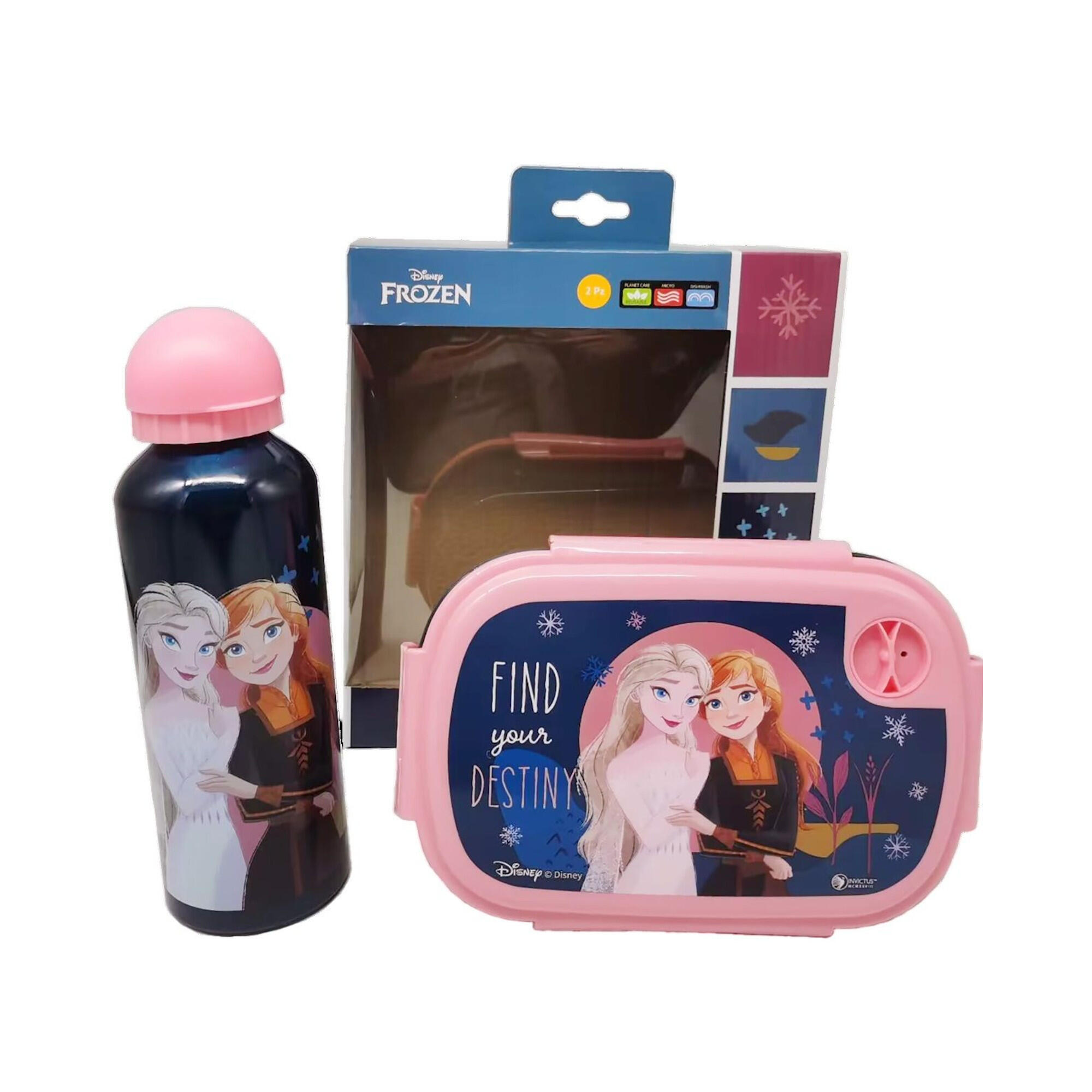 SET PORTA SNACK PER BAMBINI CON SCATOLA PER PANINI + BOTTIGLIA TERMICA CONGELATA 3/3