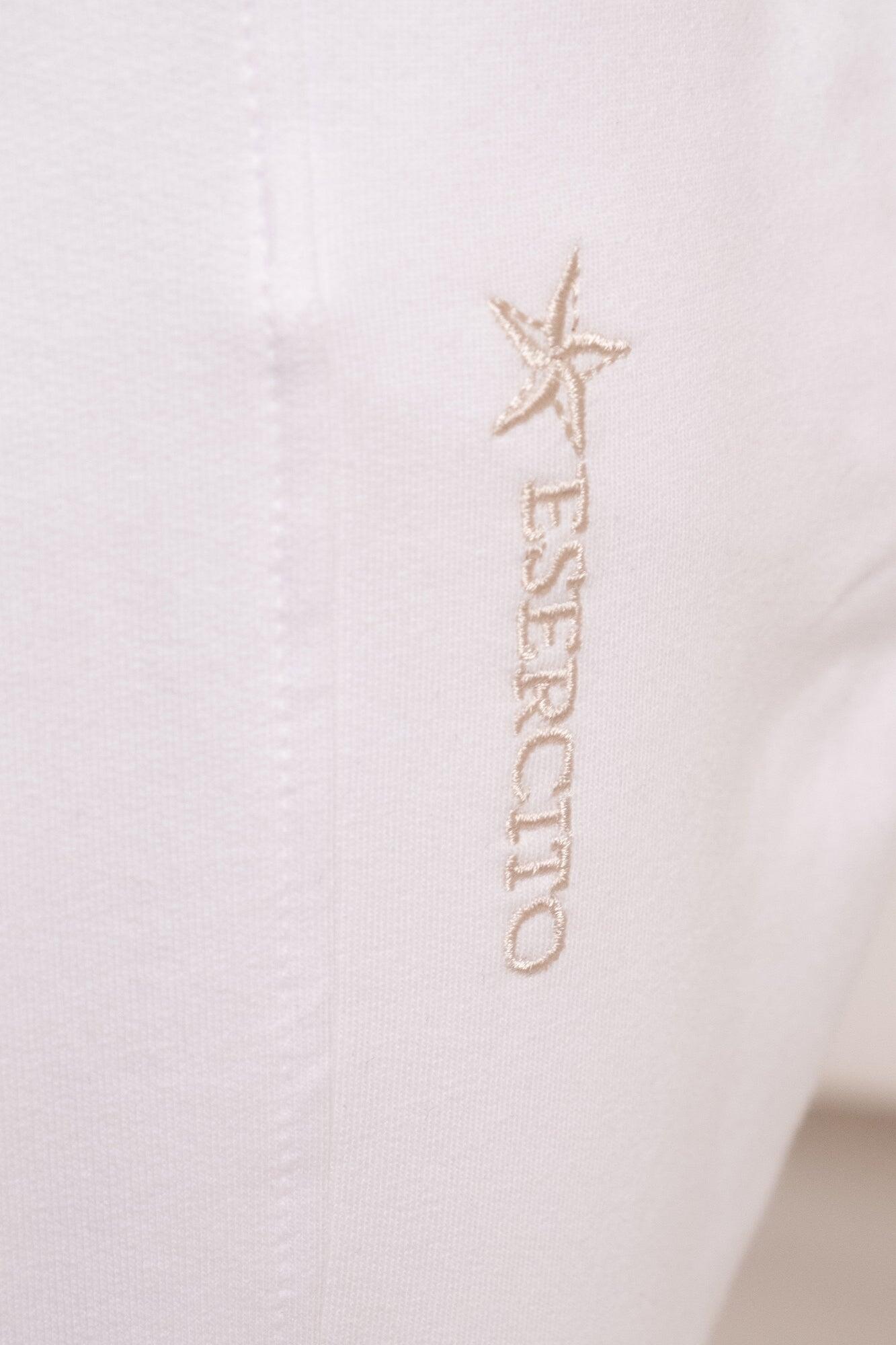 Pantaloni joggers Esercito lunghi bianchi in cotone uomo 3/3