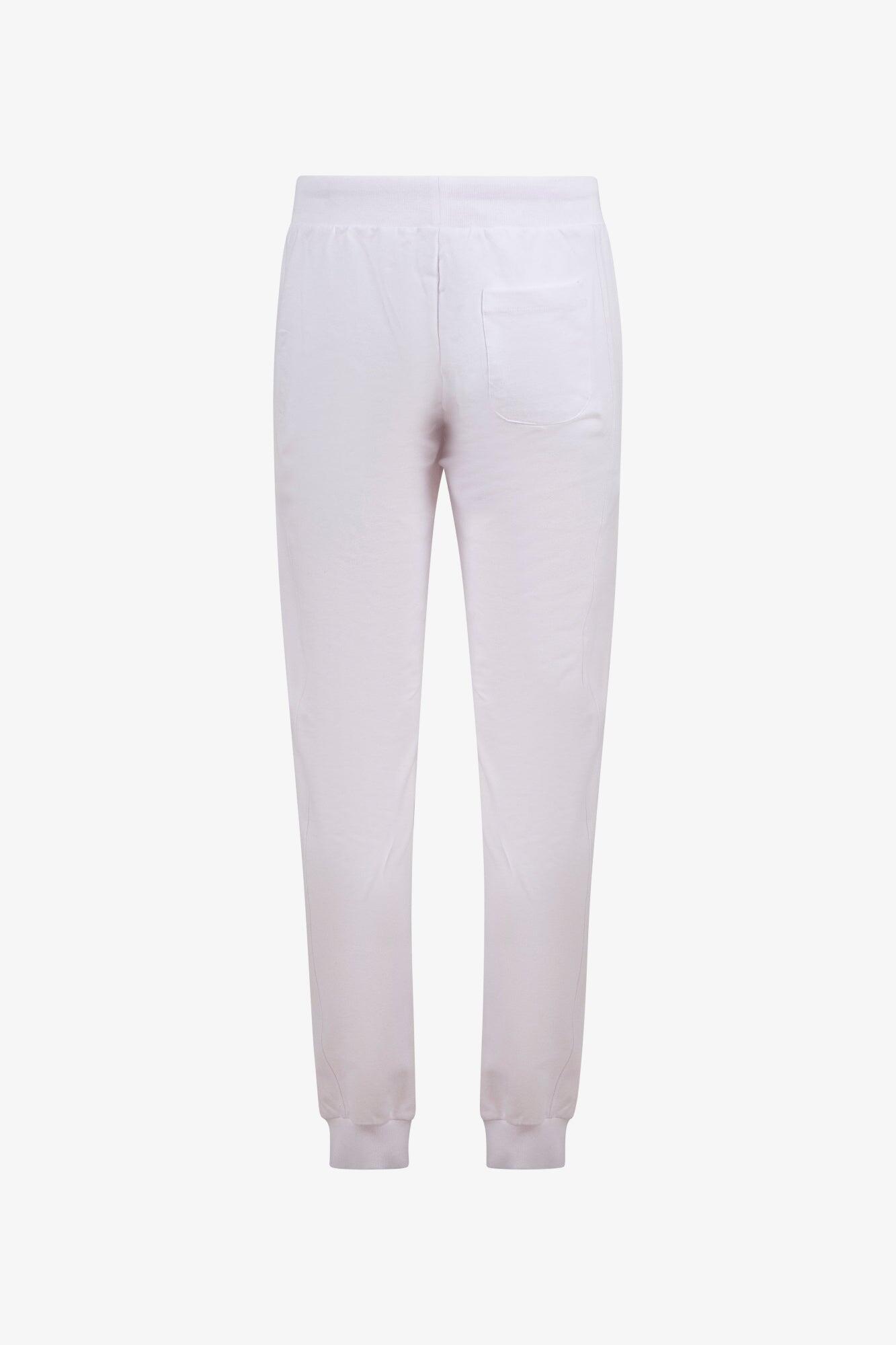 Pantaloni joggers Esercito lunghi bianchi in cotone uomo 2/3