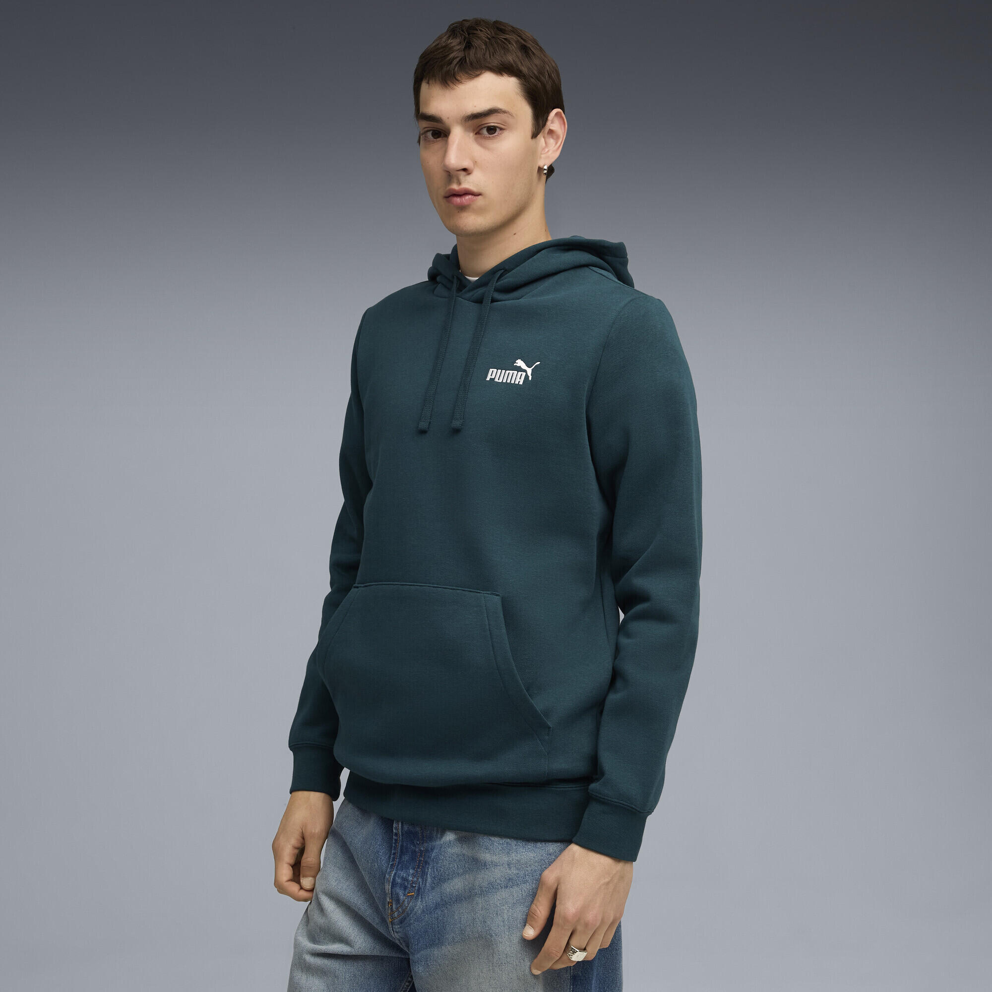 Felpa con cappuccio Essentials con logo piccolo N. 1 da uomo PUMA 2/6