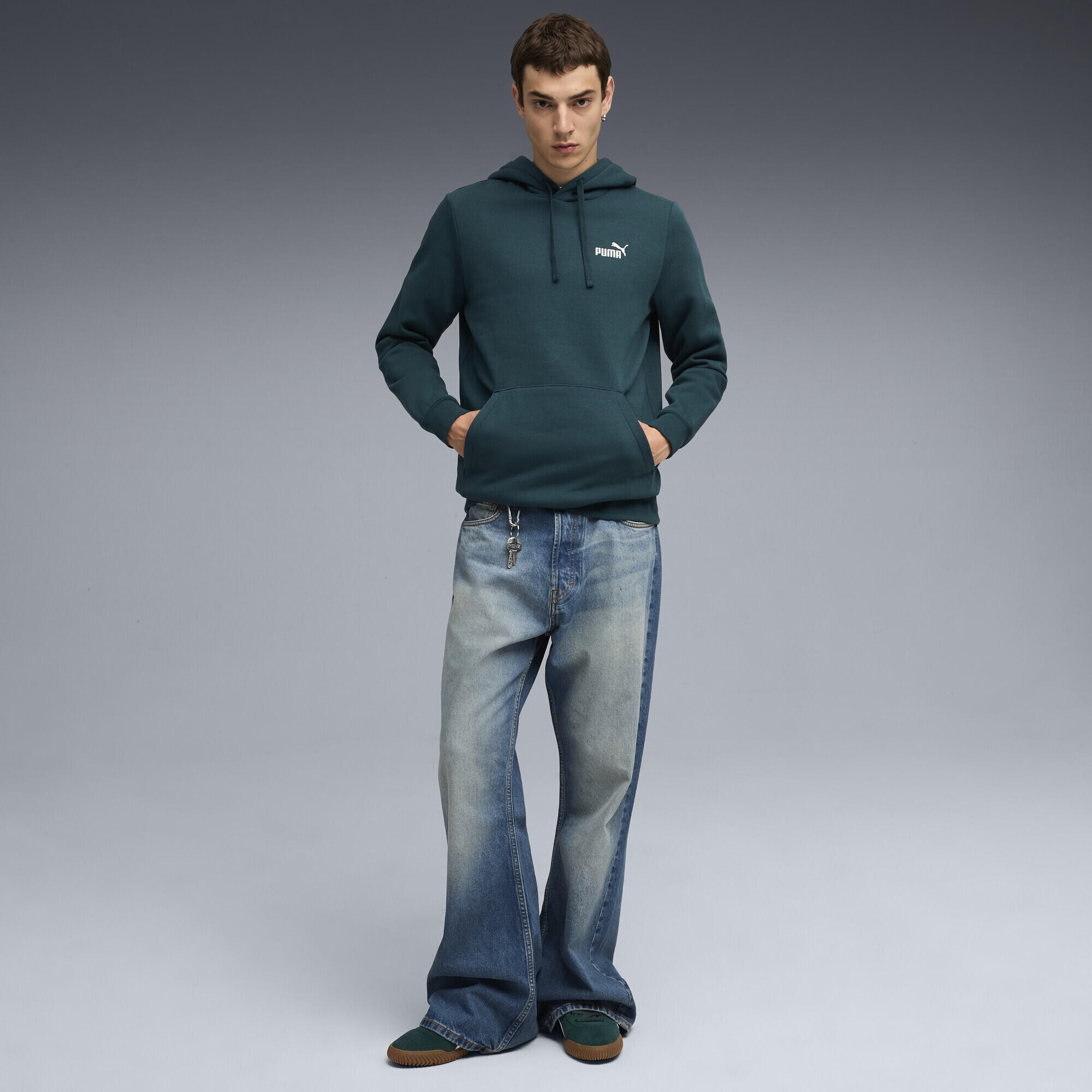 Felpa con cappuccio Essentials con logo piccolo N. 1 da uomo PUMA 4/6
