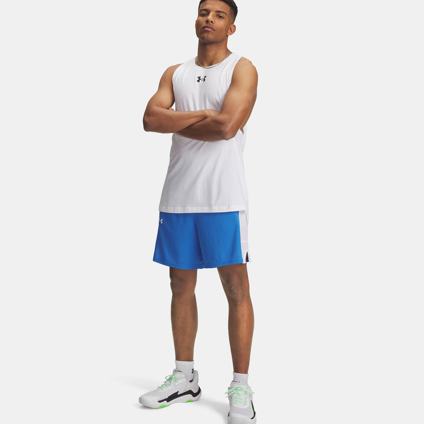 Short UA Zone 18 cm pour homme Under Armour Bleu 3/3