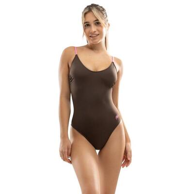Costume da bagno intero in tessuto riciclato da donna Lifestyle IBZ Eden Brown M