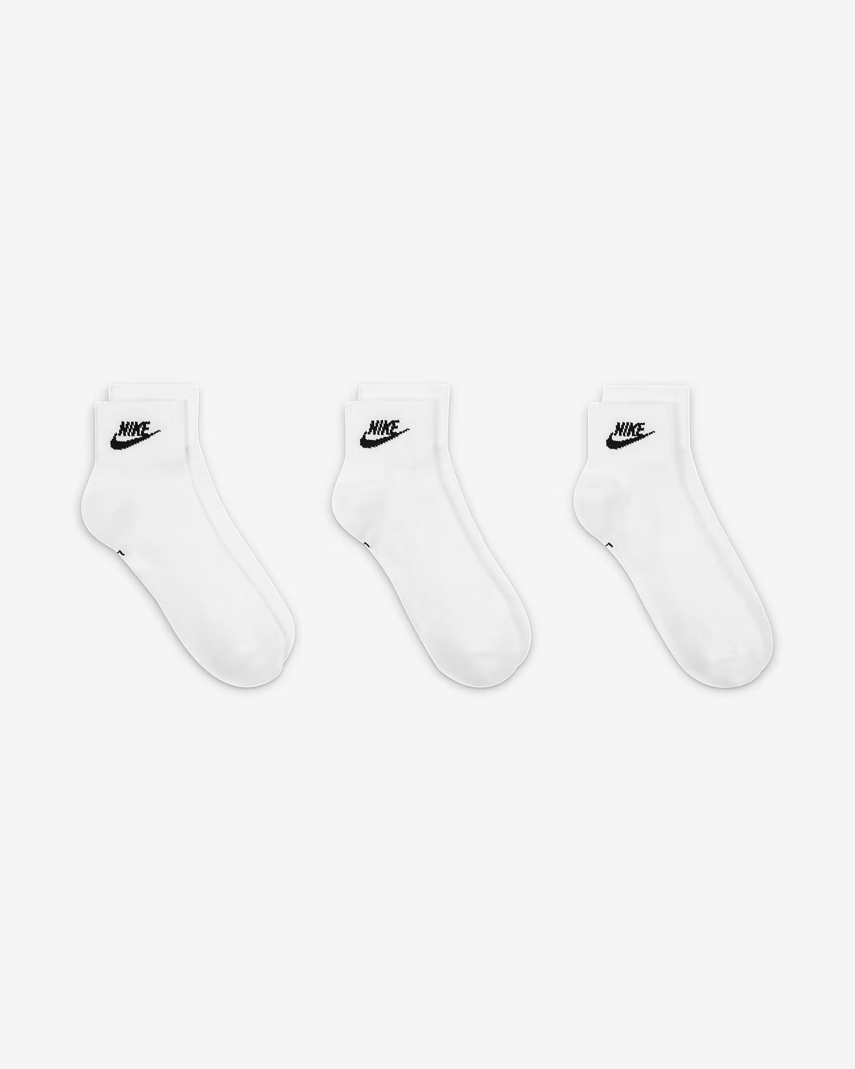 Calcetines al Tobillo Everyday Essential para Adultos Unisex Packs de 3 Blanco 3/3