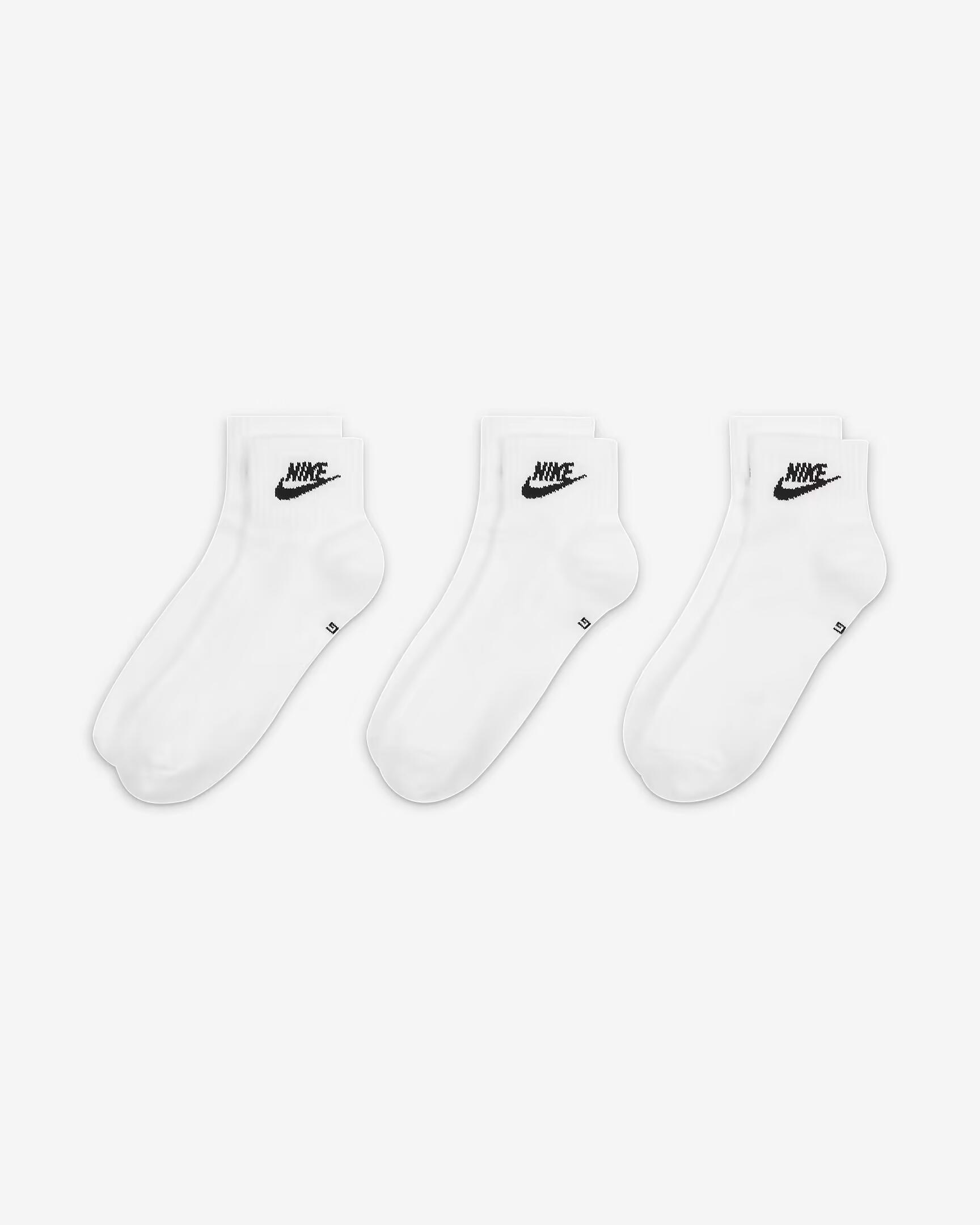 Calcetines al Tobillo Everyday Essential para Adultos Unisex Packs de 3 Blanco 2/3