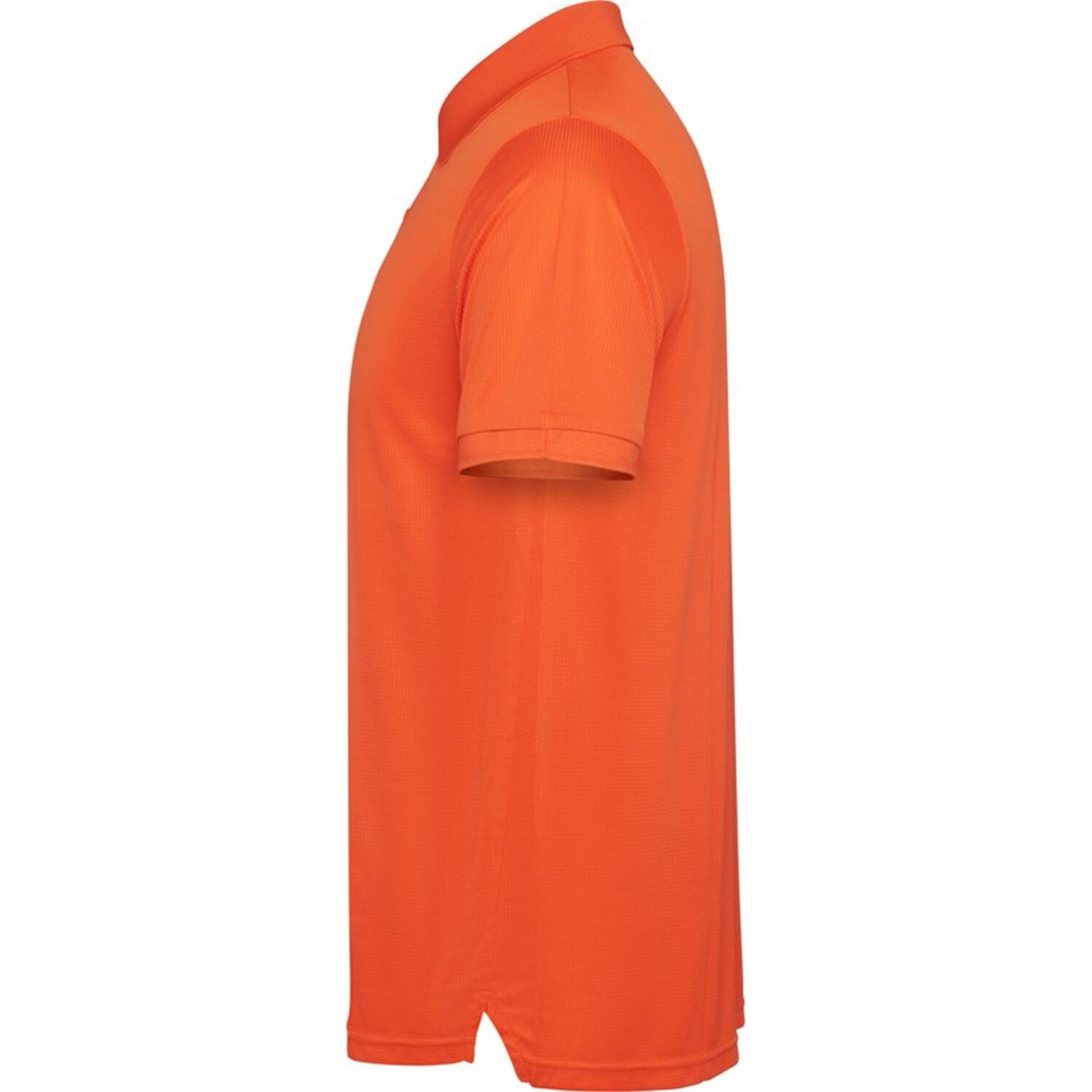 Polo Tormo de Manga Corta para Hombre Naranja Fuego 3/4