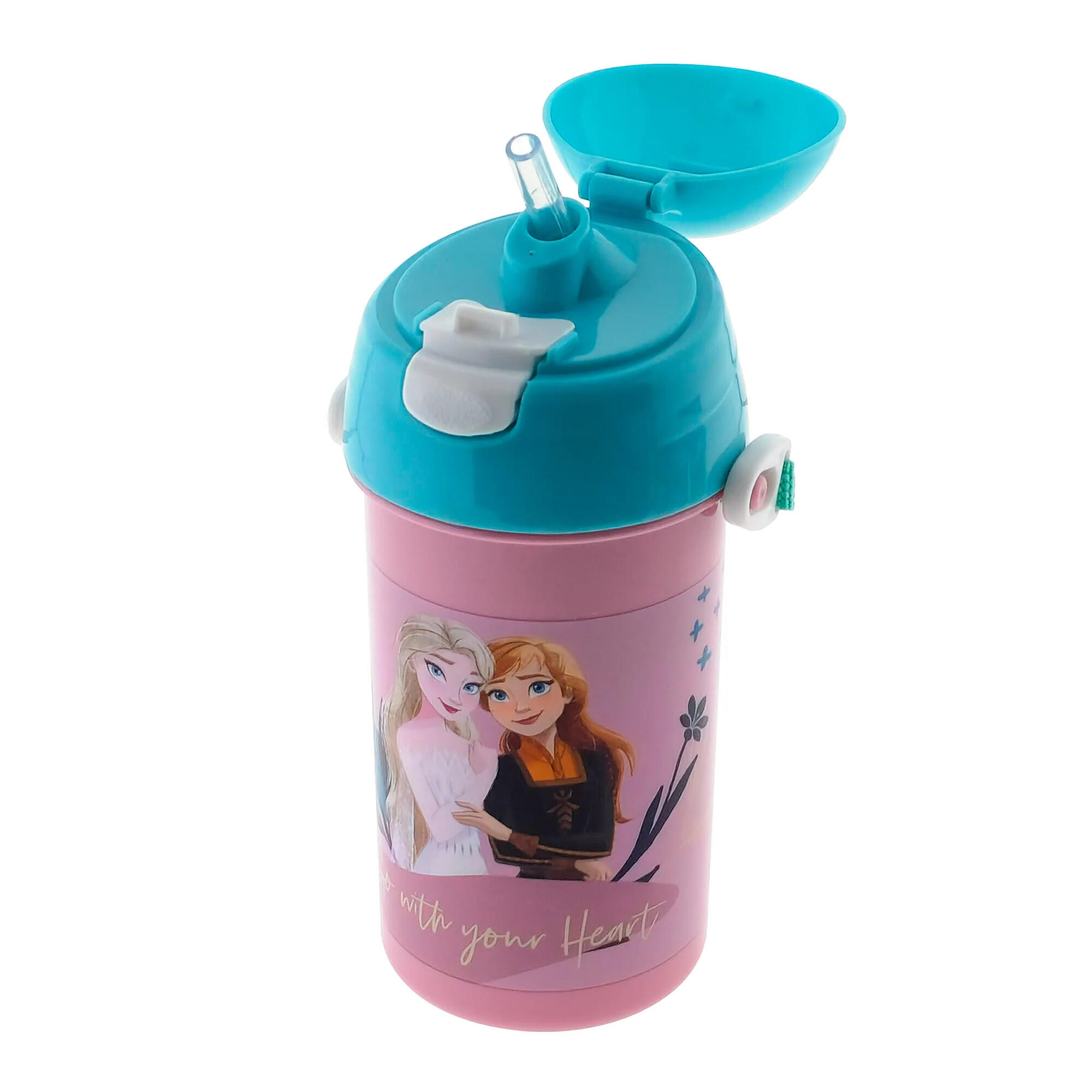 BOTELLA CANTIMPLORA CON PAJITA 500 ML SENDERISMO Y MONTAÑA FROZEN 2/3