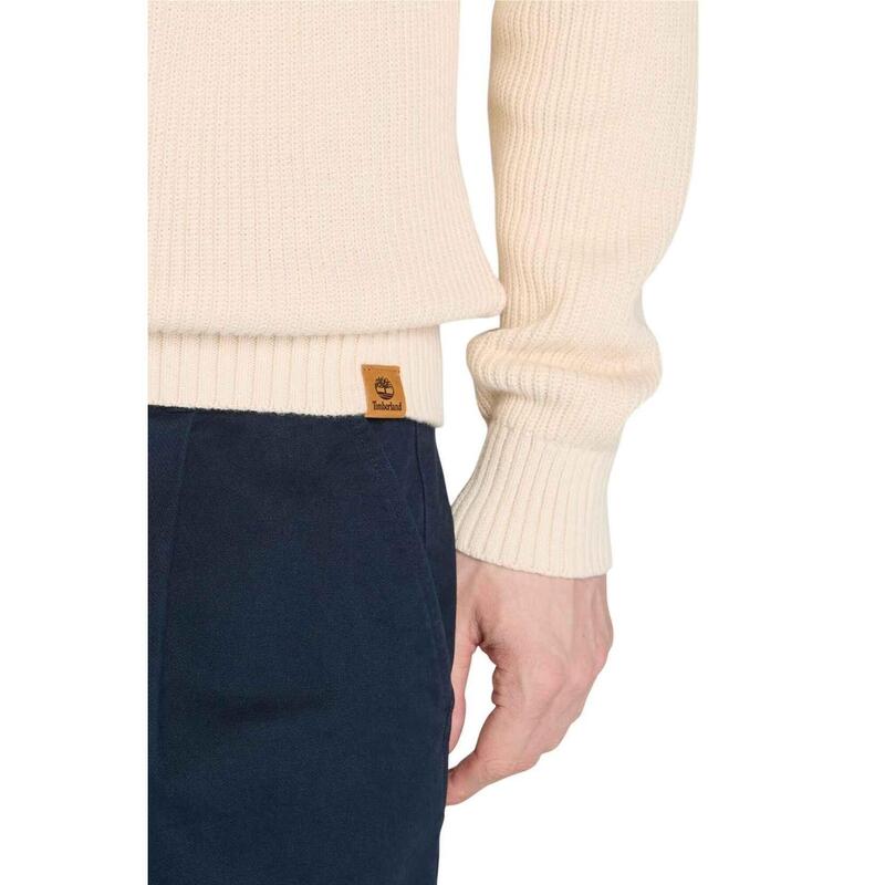Pulover tricotat Textured 1/4 Zip Swetaer barbati