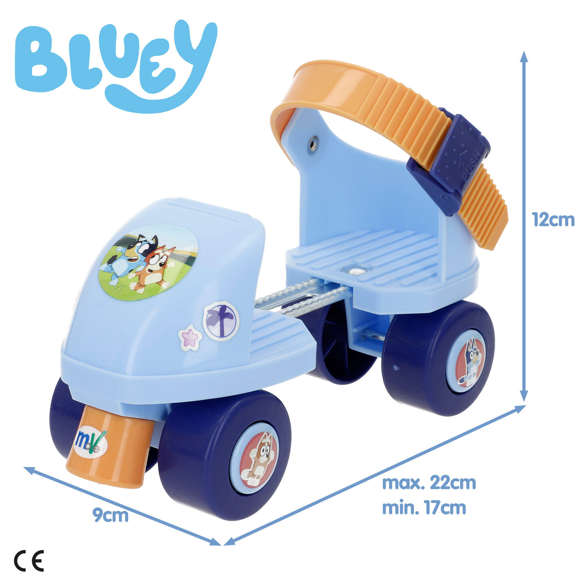 Patins à roulettes Bluey à 4 roues, réglables, pointure 32-36, max. 20 kg 4/7