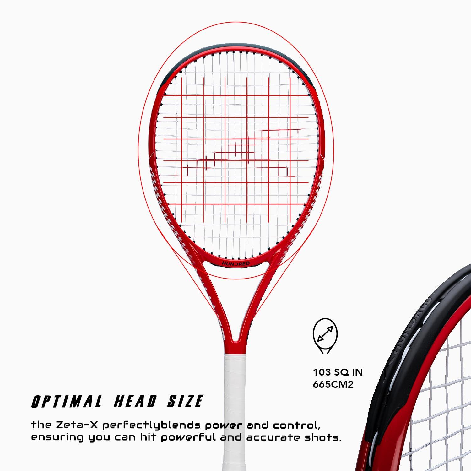 Raquette Hundred Zeta X 249g | Head Heavy | Housse | Grip 3 6/7