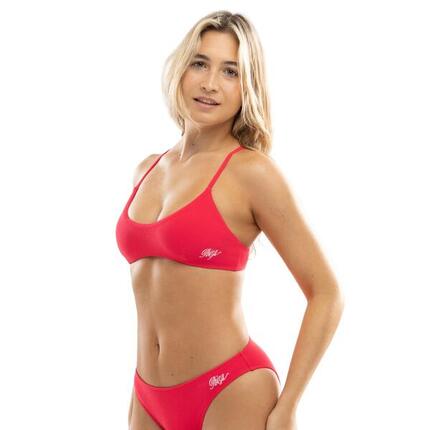 Top de bikini bralette mujer Ibiza lifestyle IBZ Cala Coral Coral