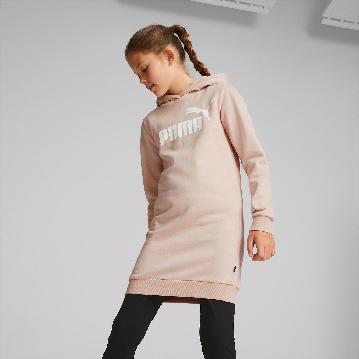 Kinder Kleid ESSENTIALS LOGO HOODED DRESS FL 3/7