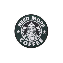 Patch Elitex Training Need more coffee Pvc Velcro pour les sacs à dos