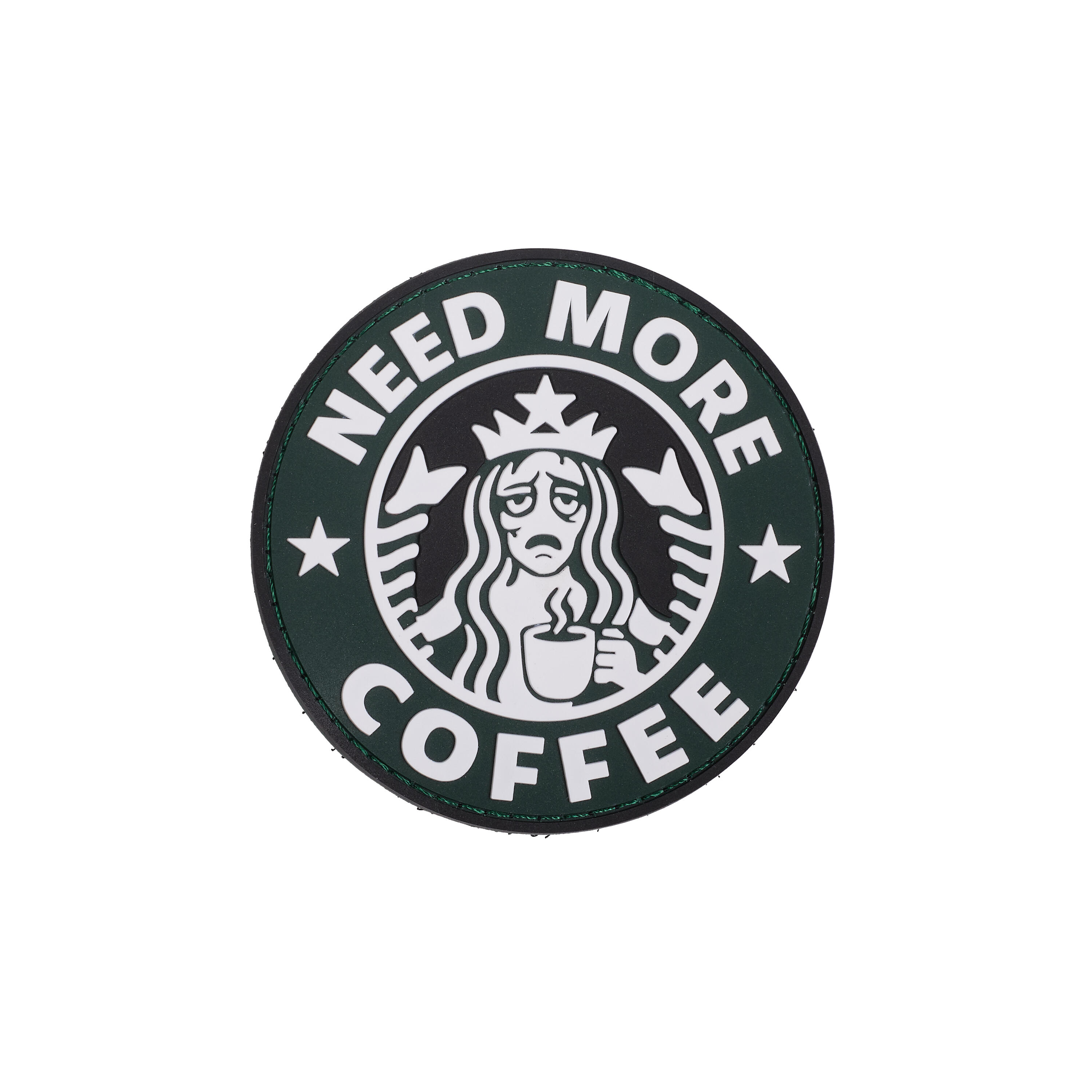 ELITEX TRAINING Patch de Velcro Need more coffee Pvc para Mochilas