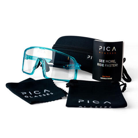 Lunettes de sport PICA OLOR Turquoise avec verres photochromiques 3/4