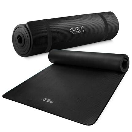 Tapis fitness yoga pilates mousse NBR antidérapant 190x100x1,5cm 4FIZJO