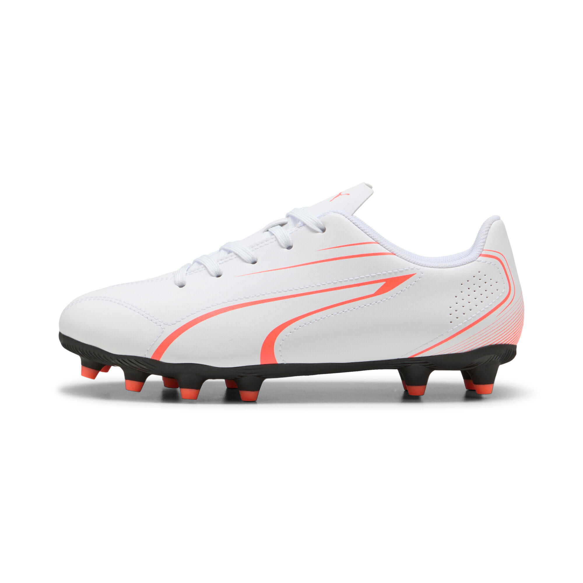 Puma - Chaussures De Football Enfant Puma Vitoria Fg/ag - Chaussures De Football - Blanc|rouge - 29 - Decathlon