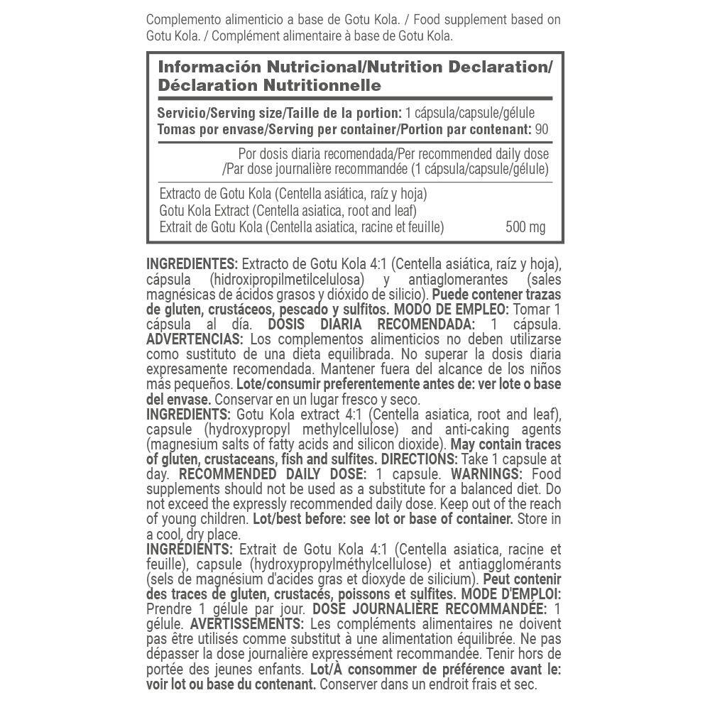 Centella asiatica 500 mg - 90 capsule vegetali MASmusculo 4/5