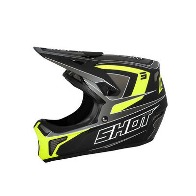 Casco Shot Rogue Bambino - Nero Giallo Fluo Opaco