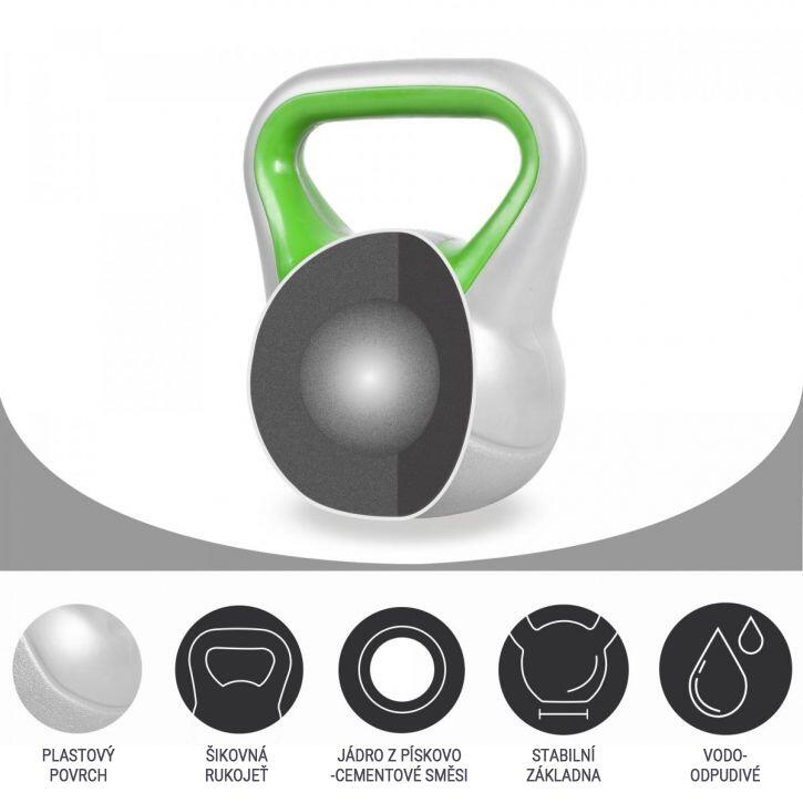 Kettebell Stylish umplut cu ciment de la 2 la 20 Kg