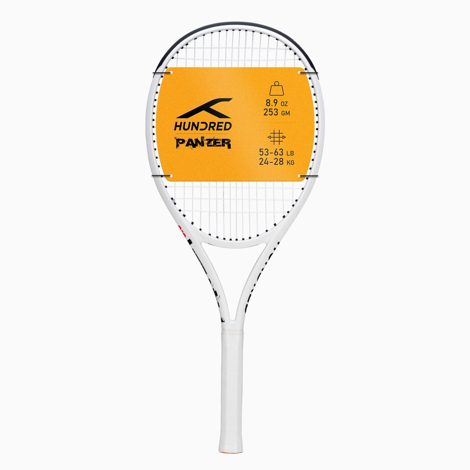 Hundred - Raquette Hundred Panzer 253g | Head Heavy | Housse | Grip 3 - Raquette De Tennis - Blanc - Taille Unique - Decathlon