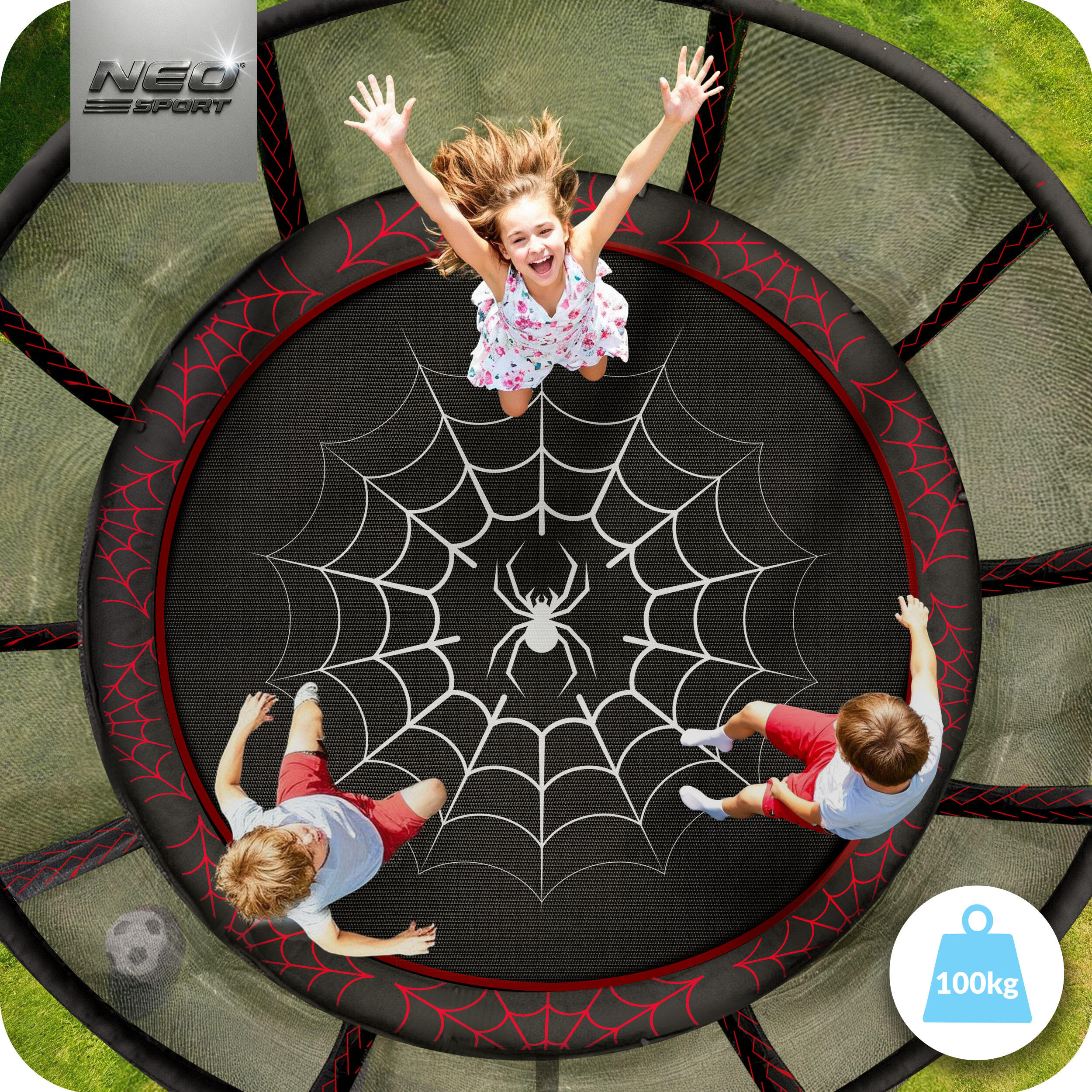 Trampolina ogrodowa z siatką zewnętrzną Neo-Sport 252cm 8ft 3/7
