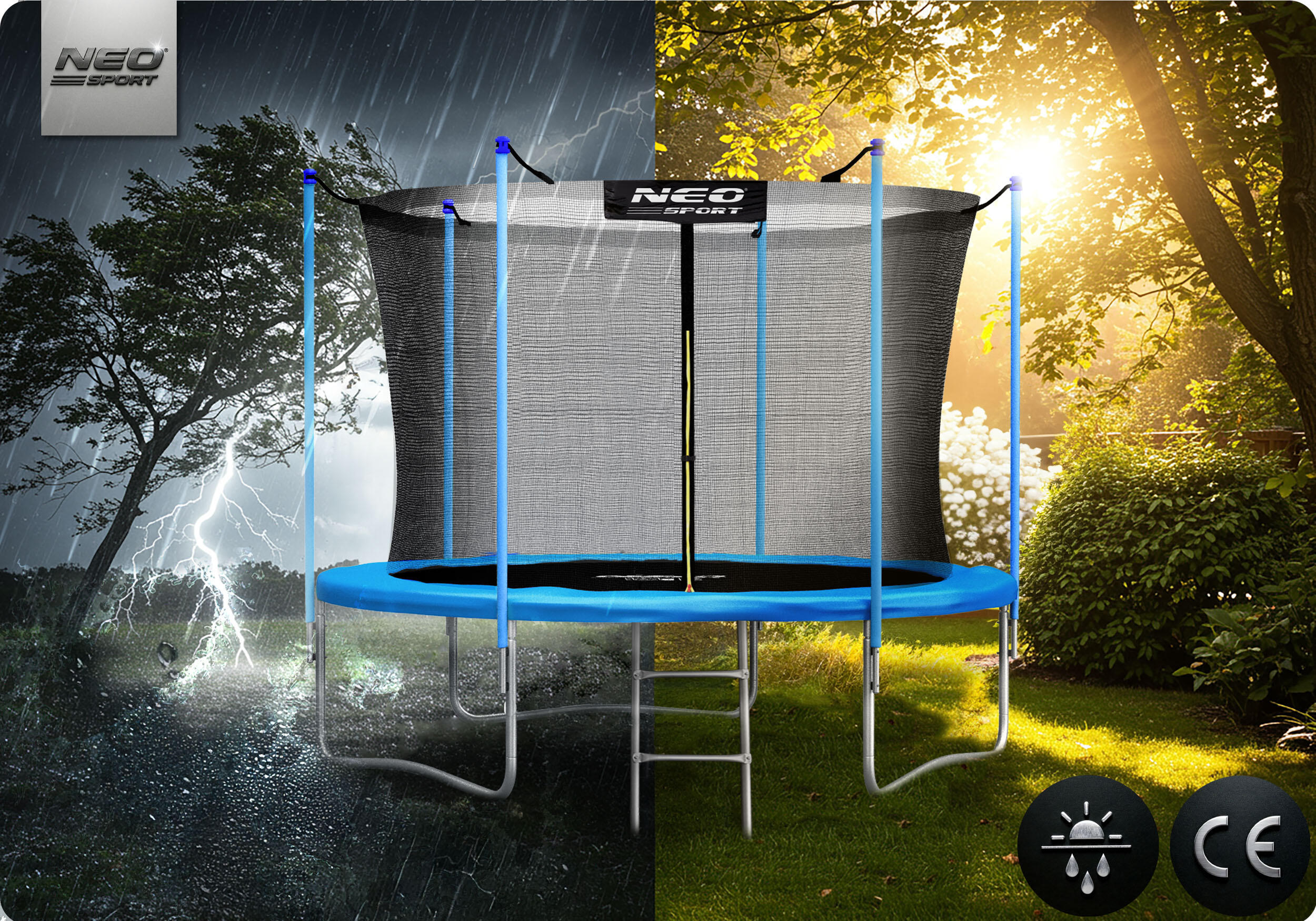 Trampolina ogrodowa Neo-Sport NS-06W181 6ft/183cm z siatką wewnętrzną 7/7