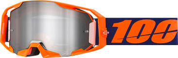 100% Goggle ARmatic Neon Orange - Mirror Silver Flash Lens