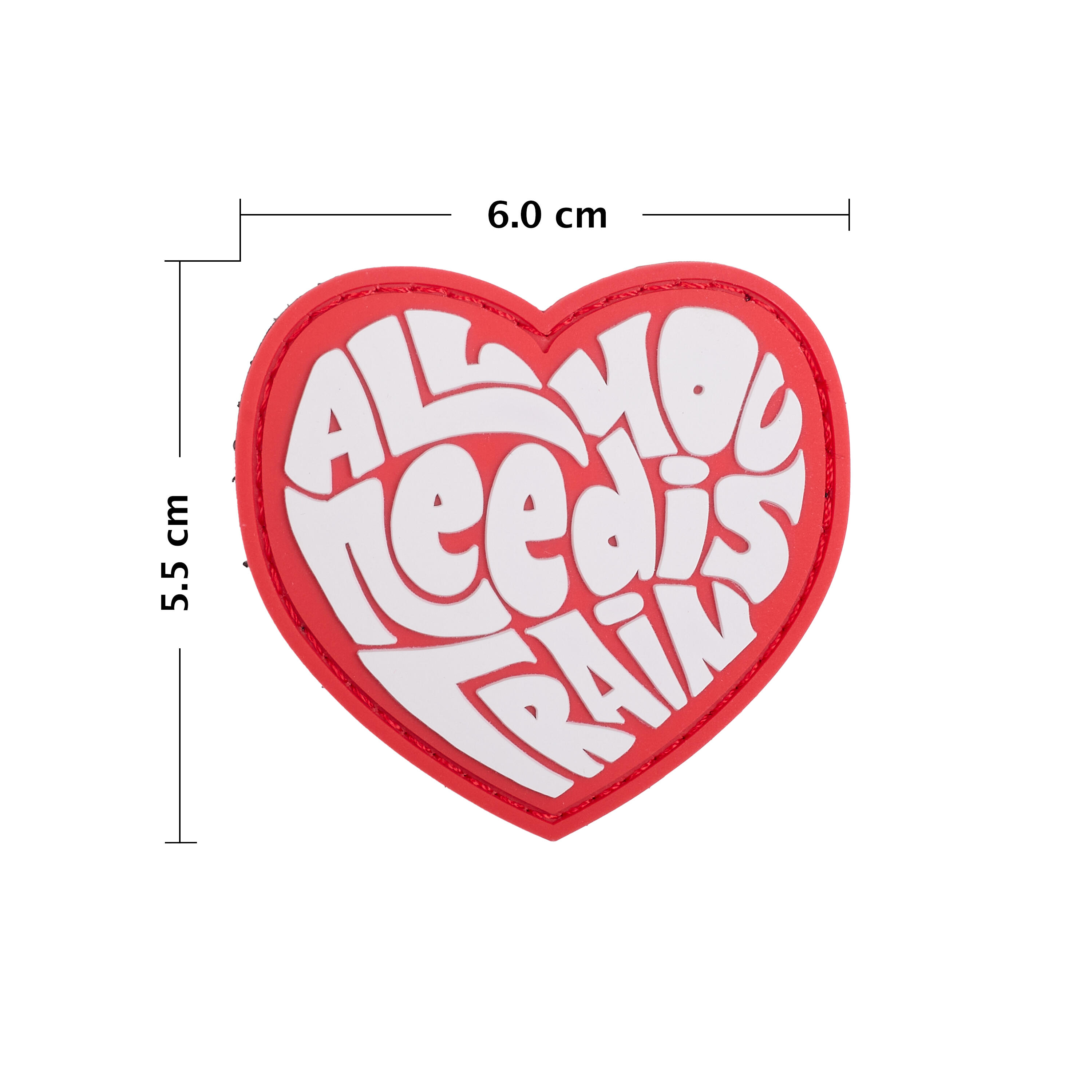 Patch Elitex Training All you need is love Pvc Velcro pour les sacs à dos 3/4
