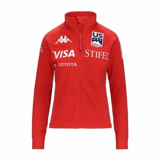 Veste manches longues femme 6Cento 688 rouge