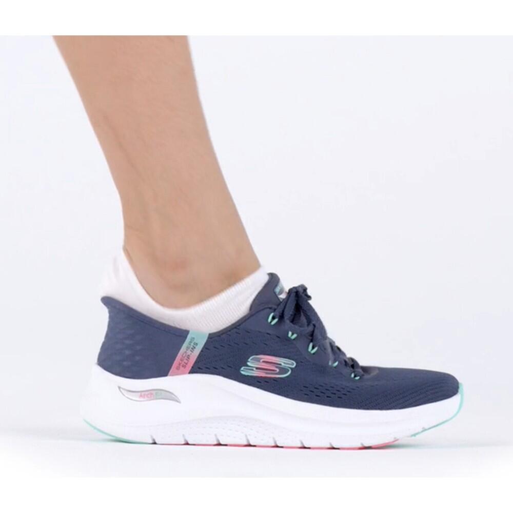 Sapatilhas Skechers Mulher Arch Fit 2.0 - Easy Chic Azul Marinho 6/7