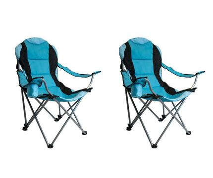 Lot de 2 chaises de camping haut de gamme - Confort maximal